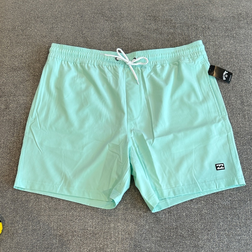 NWT- men’s Billabong Mint Green Board Shorts. Size XL